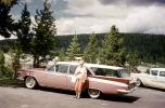 Parked Cars, Parking Lot, Buick Lesabre Station Wagon, automobile, June 1960, 1960s