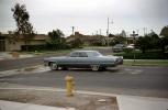 Cadillac, Street, Intersection, car, suburbia, 1960s