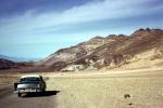 Paint Pallet Desert, Road, Hills, car, automobile, vehicle, December 1962, 1960s