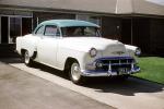 Chevy, Chevrolet Bel Air, Parked Car, Driveway, Yakima Washington, 1956, 1950s, VCRV20P14_05