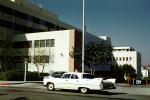 Plymouth, automobile, sedan, Vehicle, fins, Parked Car, hospital building, February 1962, 1960s, VCRV20P14_06