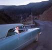 Cadillac, cabriolet, woman, road, car, 1960s, VCRV21P02_17
