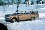Rambler Station Wagon, Car, snow, cold, shovel, automobile, vehicle, January 1962, 1960s, VCRV21P04_05