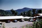 Motel, building, Cars, Chevy Impala, Oldsmobile, Ford, automobile, hills, 1959, 1950s, VCRV21P07_16