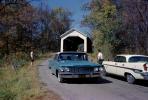 1959 Chrysler New Yorker, Phillips Covered Bridge, Wabash, Parke County, Indiana, Arabia Road, Rocky Run River