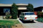 Ford Fairlane Station Wagon, Home, house, driveway, car, automobile, 1950s, VCRV22P02_04