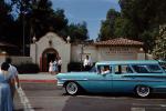 1958 Chevy Bel Air Station Wagon, Nomad, car, Mission San Juan Capistrano, California, 1959, 1950s, VCRV22P05_07