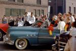 Women crowded into a car, 1952 Buick Super, car, automobile, whitewall tires, 1950s