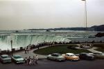 Niagara Falls, Parked Cars, tourists, people, July 1959, 1950s, VCRV22P11_04