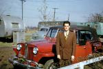 1948 Jeep Jeepster, Car, Man, Suit and tie, 1940s, VCRV22P11_17