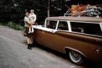 1959 Ford Fairlane 500 Ranch Wagon, 2-door, Father, Daughter, 1950s