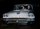 1958 Ford Fairlane, Man, Woman, Couple, nose, grill, 1950s