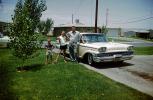 1959 Ford Mercury Monterey, Car, suburbia, driveway, 1950s