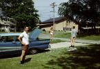 Ford Fairlane, Boys Playing Ball, suburbia, Buckeye Road, 1950s, VCRV23P10_02