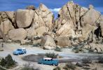 1957 Chevy Bel Air, Ford F-150 Pickup Truck, car, boulders, rocks, 1950s