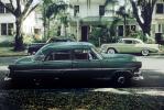 Ford Customline, Homes, houses, Chevy Belair, street, Sanford Florida, 1950s