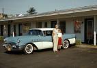 Buick, Mother with Daughter, Motel, 1950s