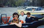 Ford Fairlane, Convertible, Women with Nose Mask, Funny Faces, cottagecore, 1950s