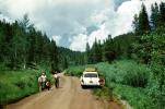 Ford Station Wagon, Dirt Road, Forest, 1950s, VCRV24P04_08