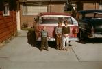 Children Stand in front of a 1957 Ford Ranch Wagon, 1950s, VCRV24P04_16
