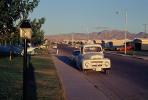 Pickup Truck, Street, homes, houses, Las Vegas, 1950s