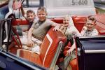 Kids inside a Cabriolet Car, 1950s, VCRV24P09_04B