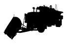Mack Truck snowplow silhouette, logo, shape