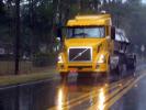 Volvo Truck, Tanker, rain, inclement weather, wet, slippery, Rainy, Bad Driving Conditions, Precipitation, road