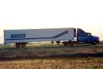 Marten, Interstate Highway I-5, northern California, Semi-trailer truck, photo-object, object, cut-out, cutout, Semi