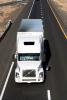 Volvo truck head-on, Interstate Highway I-40, Roadway, Road, (Route-66), Semi-trailer truck, Semi, VCTD01_155