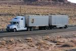 UPS, Interstate Highway I-40, Roadway, Road, (Route-66), Semi-trailer truck, Semi