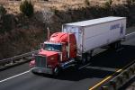 Semi-trailer truck, Interstate Highway I-40, Roadway, Road, (Route-66), Semi, VCTD01_183