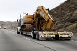 Oversize Load, Shovel, Interstate Highway I-5, near Gorman, California, Digger
