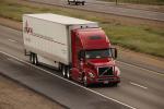 Volvo Semi Trailer Truck, Interstate Highway I-5, southbound lane, near Newman, VCTD02_184