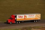 Raley's, Kenworth semi trailer truck, Interstate Highway I-5, near Newman, VCTD02_195