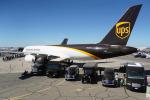 Line-up of UPS Delivery Trucks through the ages, Boeing 757-24APF, N436UP, VCTD02_248