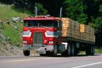 Peterbilt, Semi, flatbed trailer, Cabover, Mendocino County, VCTV01P04_11.0568