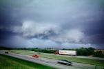 Storm Clouds, Rain, Interstate, Stormy, Semi-trailer truck, Semi, cars, Interstate Highway, VCTV02P06_04