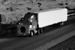 Freightliner, cabover semi trailer truck, flat front