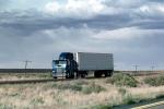Freightliner, Interstate Highway I-40, cabover semi trailer truck, flat front, VCTV02P09_02