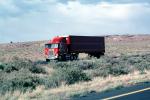 Interstate Highway I-40, Semi-trailer truck, Semi, cabover semi trailer truck, flat front, VCTV02P09_09