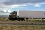 Interstate Highway I-40, Gallup, Semi-trailer truck, Semi, cabover semi trailer truck, flat front, VCTV02P10_01
