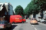 Datapost Van, Volkswagen beetle, Leyland Van, Royal Mail, cars, street, London