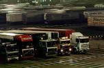 Trucks waiting, Nighttime, Night, English Channel Crossing, Dover, England, Semi-trailer truck, Semi, VCTV02P11_07