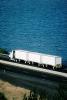 Truck train, Columbia River, Semi, Triple Trailer, Interstate I-84, Long Load