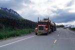 Peterbilt, Chugach Mountains, Highway-4, Oversize Load, Gas Tanker Truck, Gasoline, Fuel, 