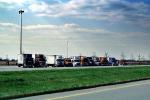 Parked Trucks, Interstate Highway I-64, Semi-trailer truck, Semi, VCTV03P08_14