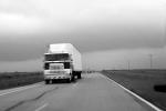 Cabover, Interstate Highway I-135, Semi-trailer truck, Semi, north of Oklahoma City