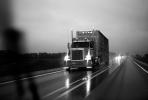 Peterbilt, south of Salina, Interstate Highway I-135, Twilight, Dusk, Dawn, Semi-trailer truck, Semi, VCTV04P03_13BW