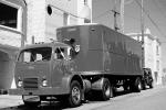 White Truck, Semi-trailer truck, Semi, 1950s, VCTV05P03_11BW